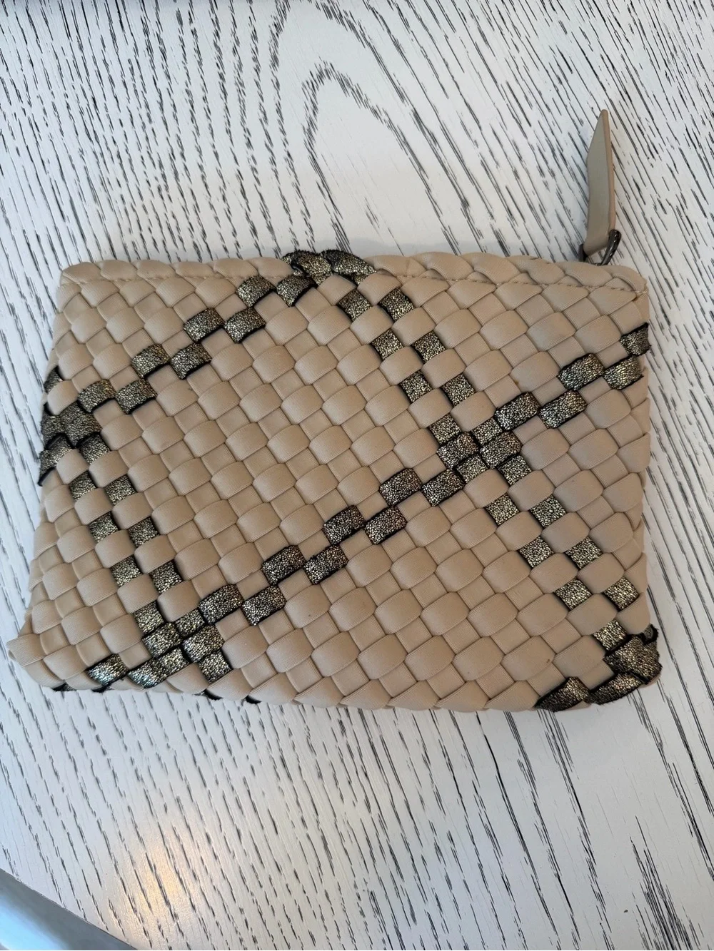St. Barth's Moonlit Plaid Woven Mini Tote